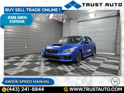 Blue 2020 Subaru WRX AWD 6-Speed Manual Sedan for sale in Sykesville, MD