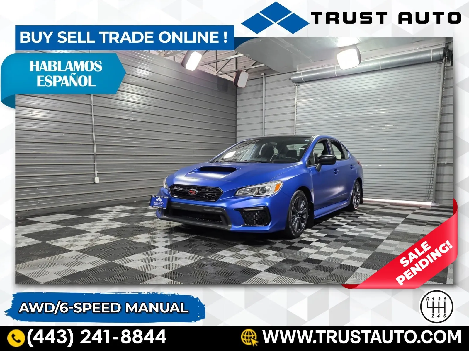 2020 Subaru WRX AWD 6-Speed Manual Sedan for sale in Sykesville, MD