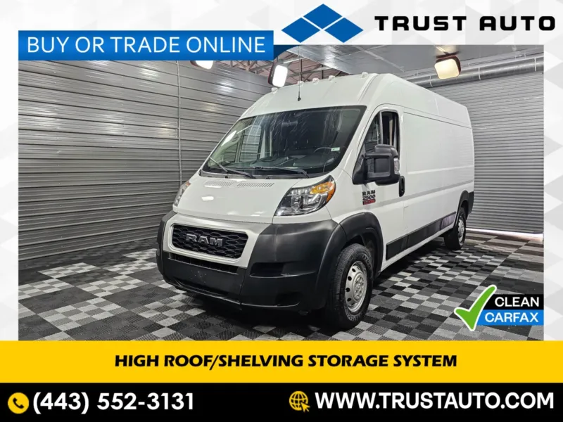 2019 Ram ProMaster 2500 Cargo 159''WB High Roof Minivan/Van w/Shelving Sorage System for sale in Sykesville, MD