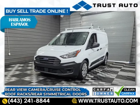 White 2022 Ford Transit Connect XL LWB Minivan/Van w//Rear Symmetrical Doors for sale in Sykesville, MD
