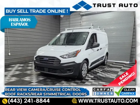 White 2022 Ford Transit Connect XL LWB Minivan/Van w//Rear Symmetrical Doors for sale in Sykesville, MD