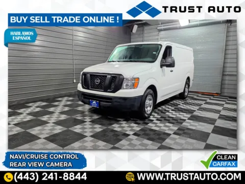 White 2018 Nissan NV 2500 Cargo SV Minivan/Van for sale in Sykesville, MD