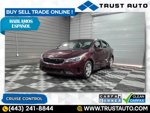 Red 2018 Kia Forte LX Sedan for sale in Sykesville, MD