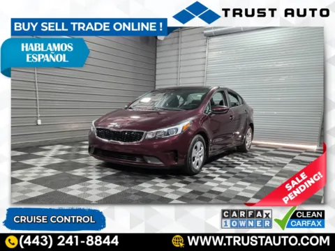 Red 2018 Kia Forte LX Sedan for sale in Sykesville, MD