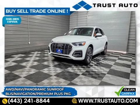 White 2021 Audi Q5 Premium Plus AWD quattro SUV w/Navigation Pkg for sale in Sykesville, MD