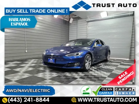 Blue 2021 Tesla Model S Long Range AWD Electric Hatchback for sale in Sykesville, MD