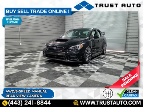 Black 2021 Subaru WRX STI AWD 6-Speed Manual Sedan for sale in Sykesville, MD
