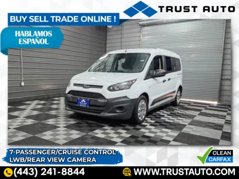 White 2018 Ford Transit Connect XL LWB 7-Passenger Minivan/Van for sale in Sykesville, MD