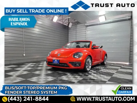 Black 2019 Volkswagen Beetle SE Soft-Top Convertible w/Premium Pkg for sale in Sykesville, MD