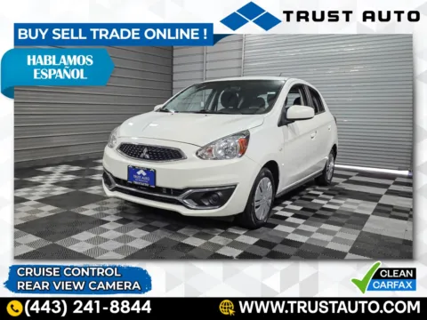 White 2020 Mitsubishi Mirage ES 4-Door Hatchback w/Automatic for sale in Sykesville, MD