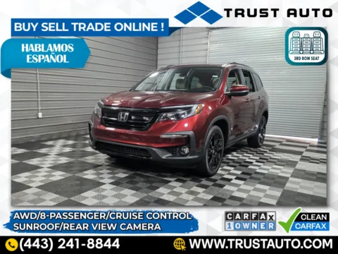 Red 2022 Honda Pilot Special Edition AWD 8-Passenger SUV for sale in Sykesville, MD