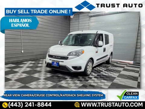 White 2019 Ram ProMaster City Cargo Tradesman SLT Minivan/Van w/Katerack Shelving System for sale in Sykesville, MD