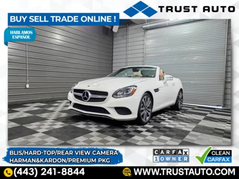 White 2019 Mercedes-Benz SLC 300 Hard-Top Convertible w/Premium Pkg for sale in Sykesville, MD