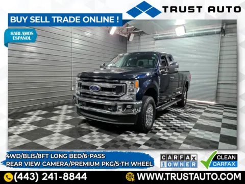 Blue 2022 Ford Super Duty F-350 SRW XLT 4WD Super Cab 8Ft Long Bed 6.2L V8 Pickup Truck w/5TH Wheel/Premium Pkg for sale in Sykesville, MD