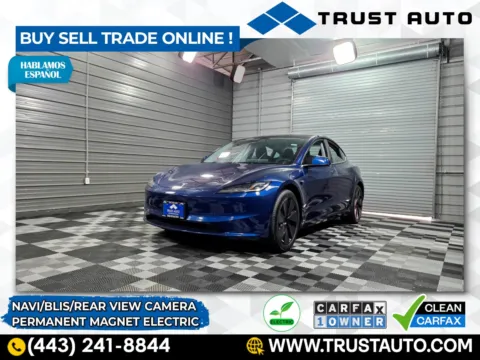Blue 2024 Tesla Model 3 Electric Luxury Sedan for sale in Sykesville, MD