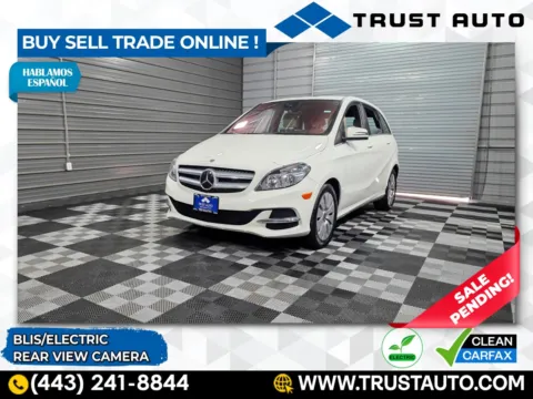 White 2017 Mercedes-Benz B-Class B 250e Electric Hatchbak for sale in Sykesville, MD