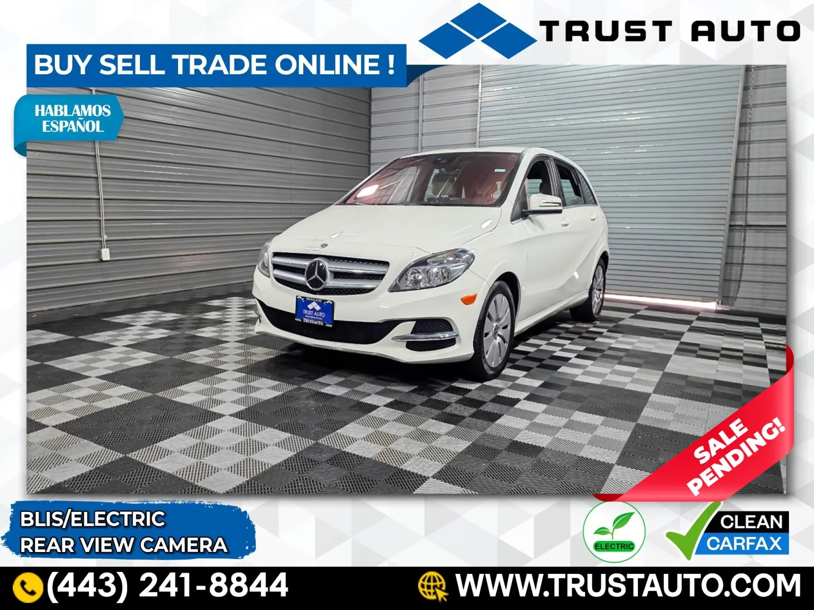 2017 Mercedes-Benz B-Class B 250e Electric Hatchbak for sale in Sykesville, MD