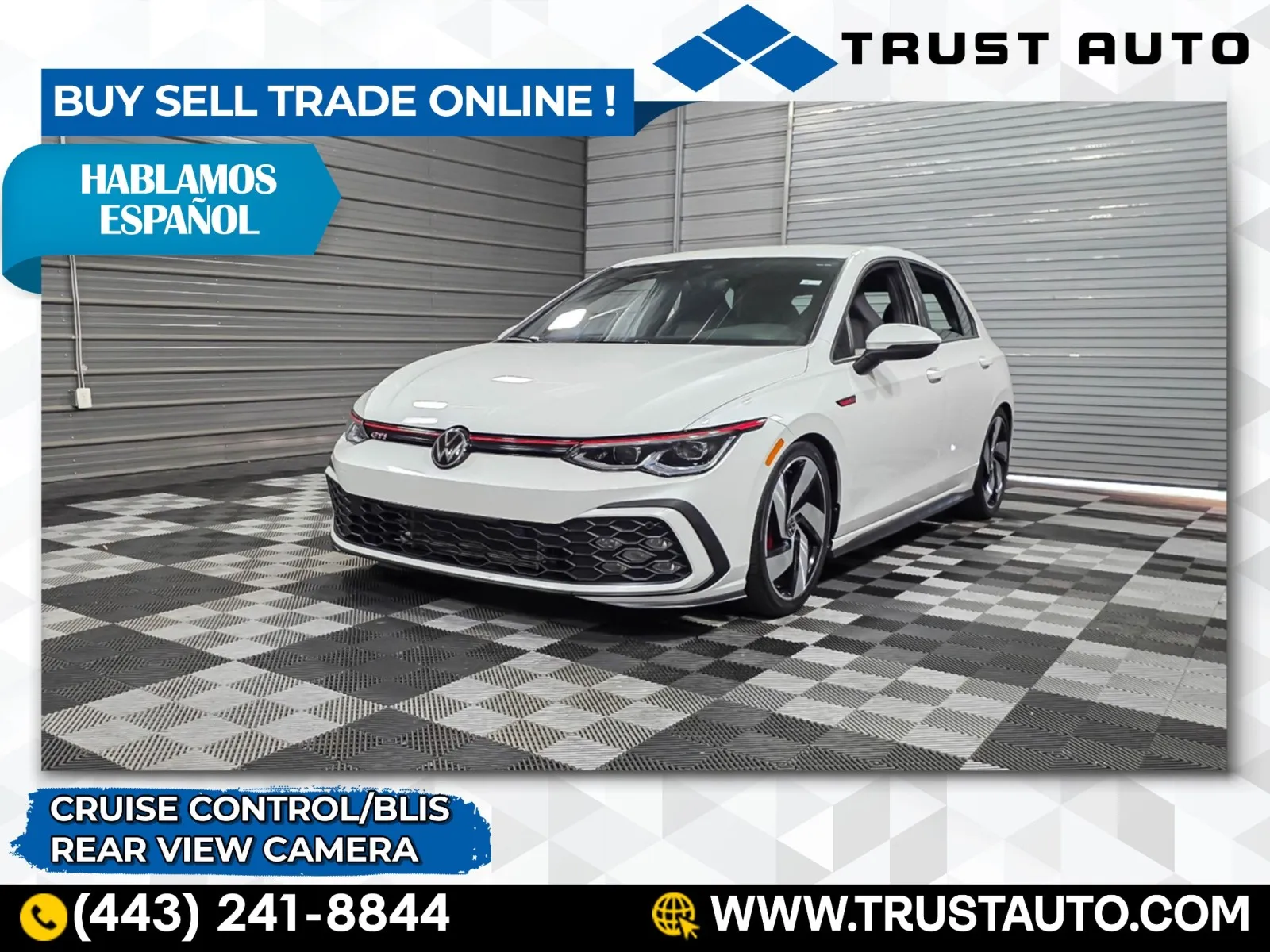 White 2024 Volkswagen Golf GTI S Hatchback for sale in Sykesville, MD