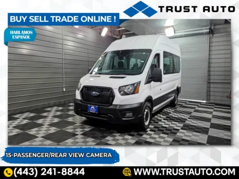 White 2022 Ford Transit T-350 15-Passenger XL 148''WB High Roof Minivan/Van for sale in Sykesville, MD