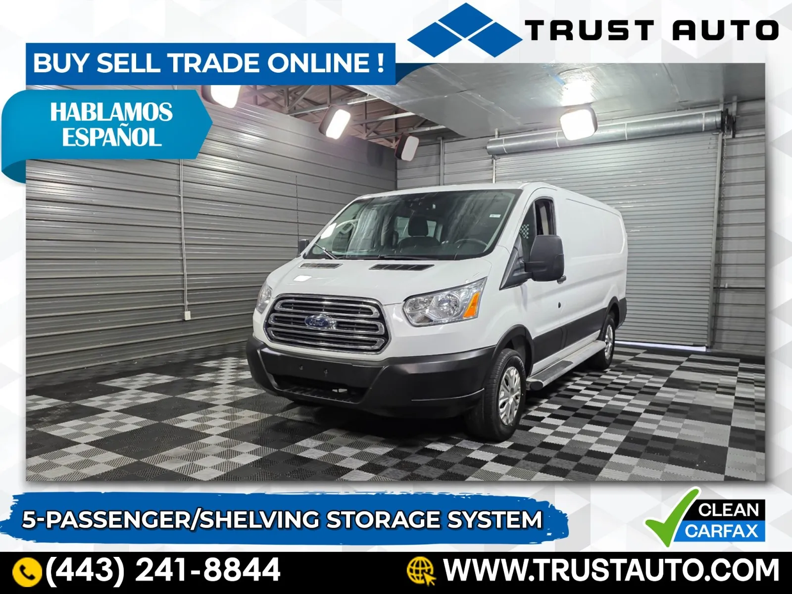 2019 Ford Transit T-250 Cargo 130''WB Low Roof 5-Passenger Minivan/Van