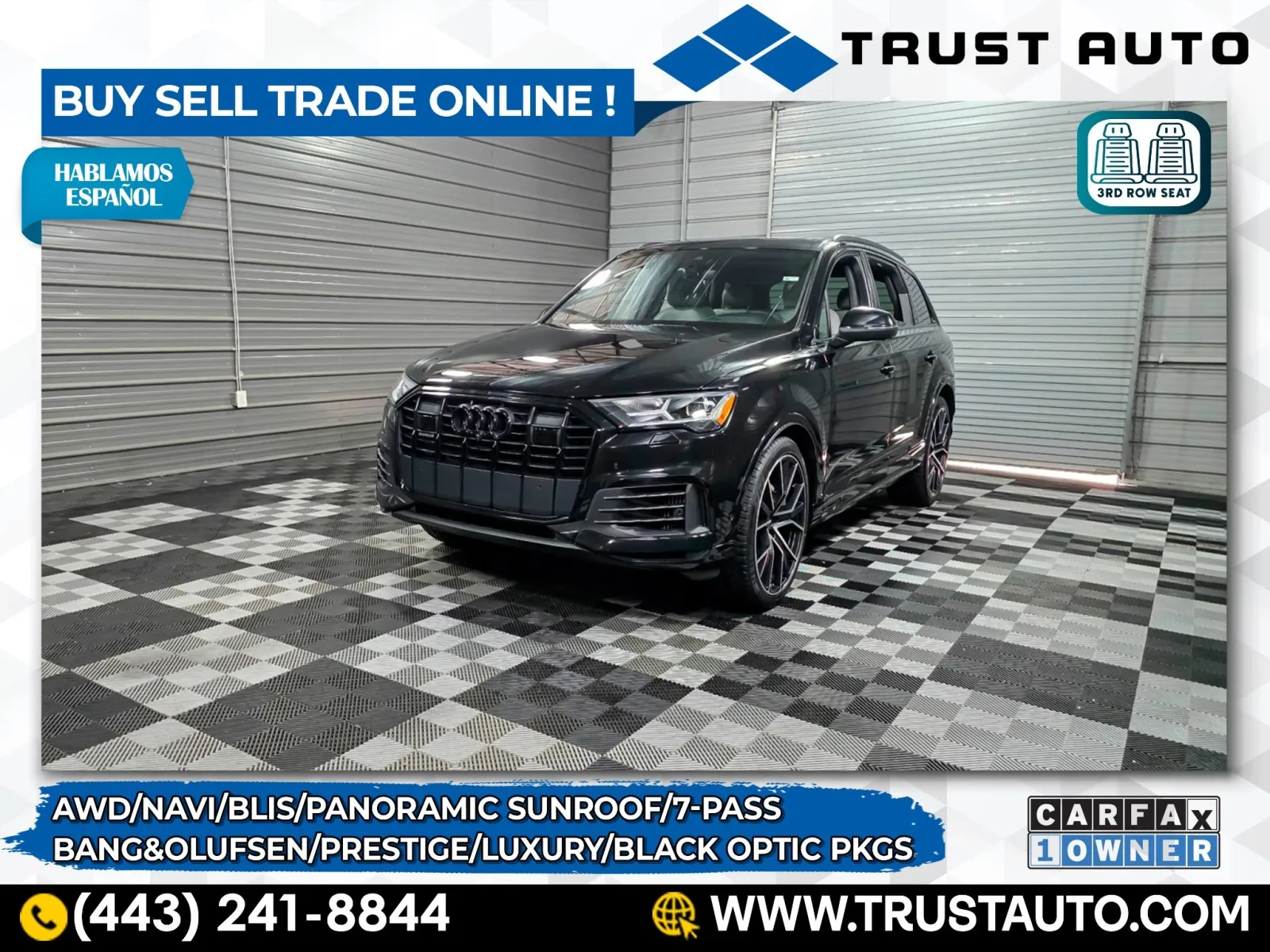 2022 Audi Q7 Prestige AWD 7-Pass SUV w/Black Optic/Luxury Pkgs