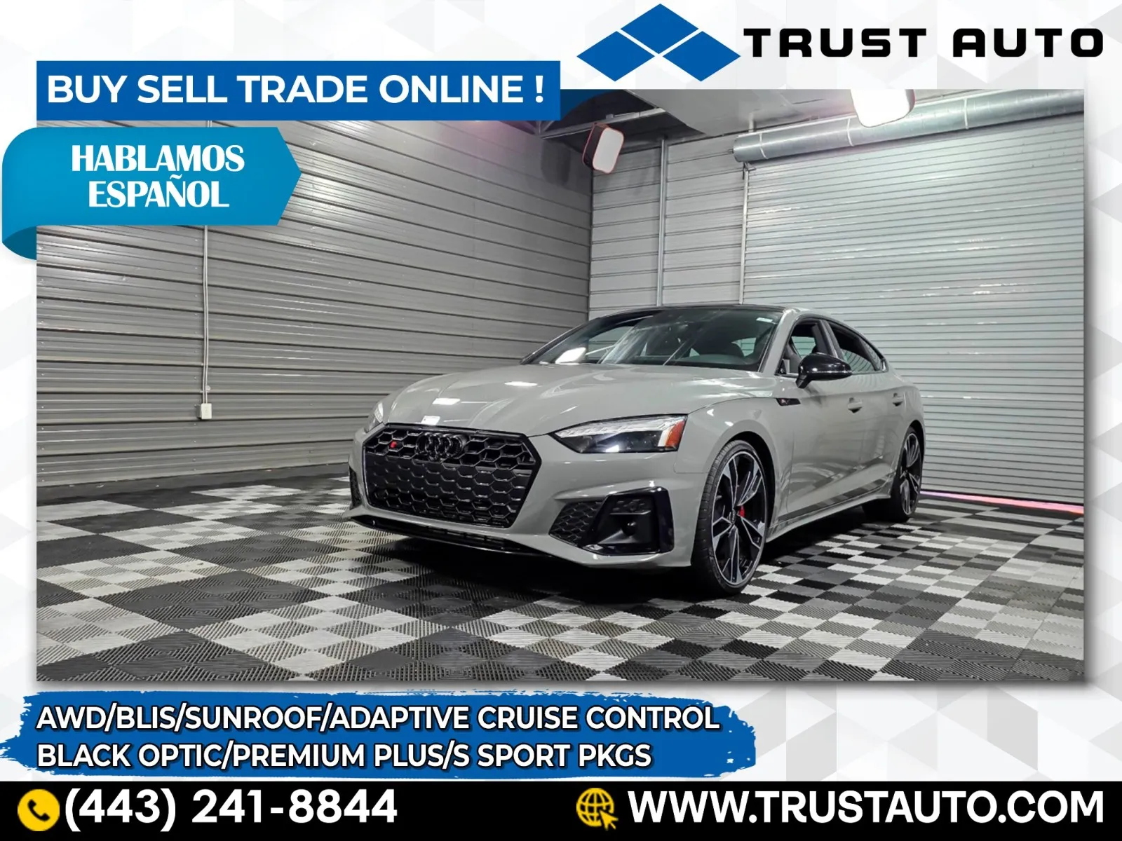 2021 Audi S5 Sportback Premium Plus 3.0 TSFI quattro AWD Hatchback w/S sport/Black optic Pkgs for sale in Sykesville, MD