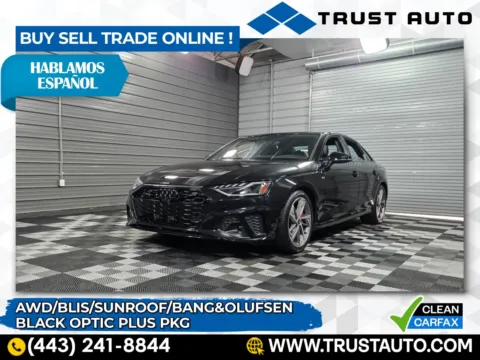 Black 2023 Audi A4 45 TFSI Quattro S line Premium Plus AWD Sedan for sale in Sykesville, MD