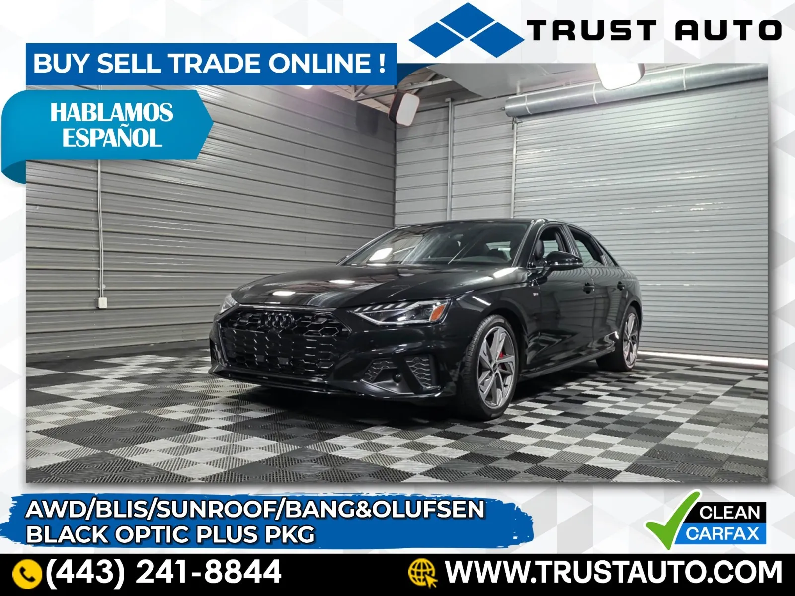 Black 2023 Audi A4 45 TFSI Quattro S line Premium Plus AWD Sedan for sale in Sykesville, MD