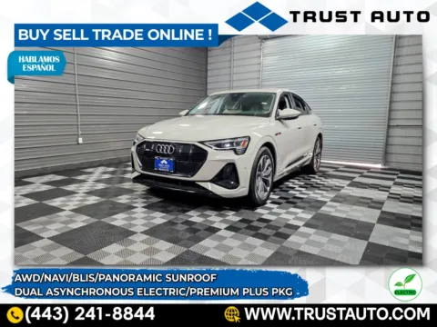 Beige 2021 Audi e-tron Sportback Premium Plus Quattro AWD Electric SUV for sale in Sykesville, MD