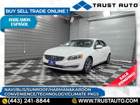 White 2017 Volvo S60 T5 Inscription Platinum Sedan w/Climate Pkg for sale in Sykesville, MD