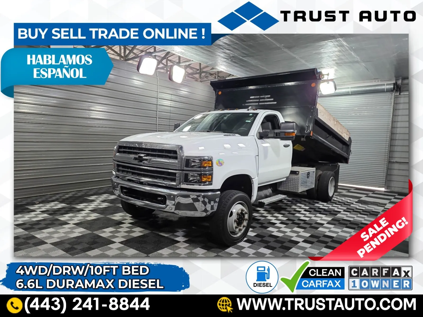 2021 Chevrolet Silverado 4500HD Chassis Work Dump Truck Regular Cab 4WD for sale in Sykesville, MD
