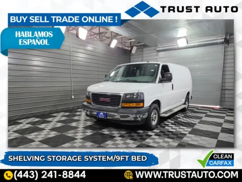 White 2019 GMC Savana 2500 Cargo 135''WB Low Roof Minivan/Van for sale in Sykesville, MD