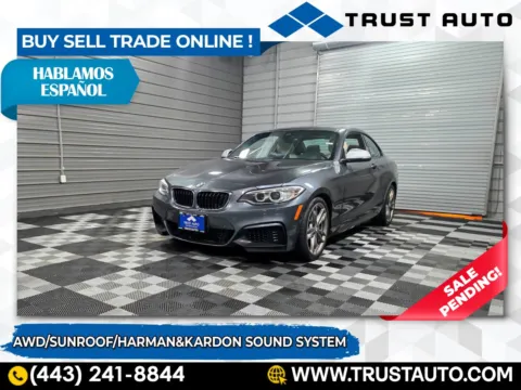 Gray 2016 BMW 2 Series M235i xDrive AWD Coupe for sale in Sykesville, MD