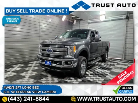 Gray 2017 Ford Super Duty F-250 Lariat 4WD SuperCab 8FT Long Bed Pickup Truck for sale in Sykesville, MD