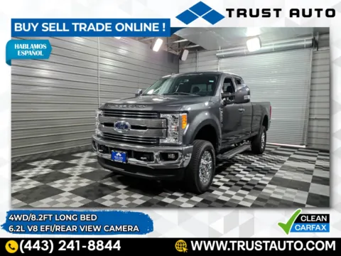 Gray 2017 Ford Super Duty F-250 Lariat 4WD SuperCab 8FT Bed Pickup Truck for sale in Sykesville, MD