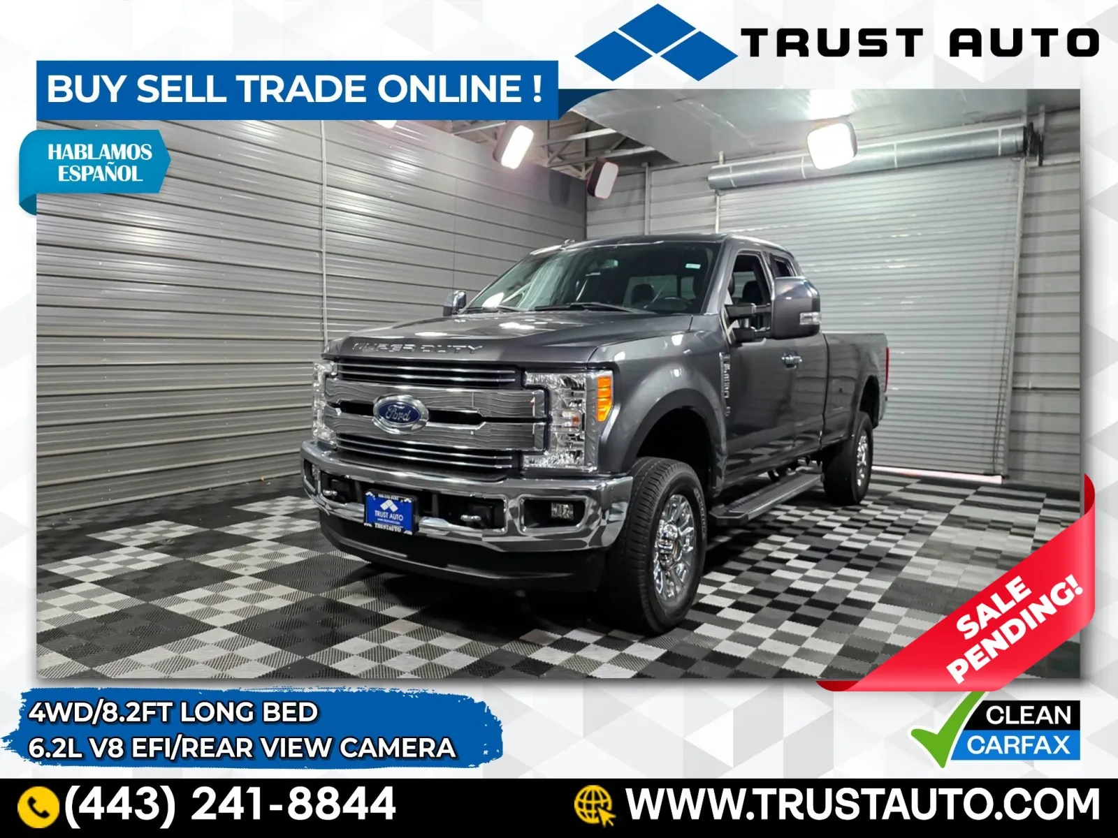 2017 Ford Super Duty F-250 Lariat 4WD SuperCab 8FT Long Bed Pickup Truck for sale in Sykesville, MD