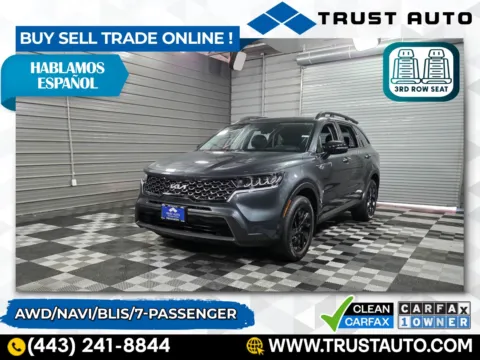 Gray 2022 Kia Sorento X-Line S AWD 7-Passenger SUV for sale in Sykesville, MD
