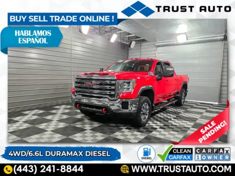 Red 2022 GMC Sierra 3500HD SLE 4WD Crew Cab Duramax Diesel Pickup Truck for sale in Sykesville, MD