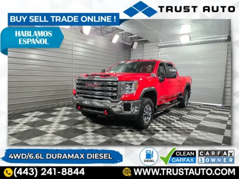 Red 2022 GMC Sierra 3500HD SLE 4WD Crew Cab Duramax Diesel Pickup Truck for sale in Sykesville, MD