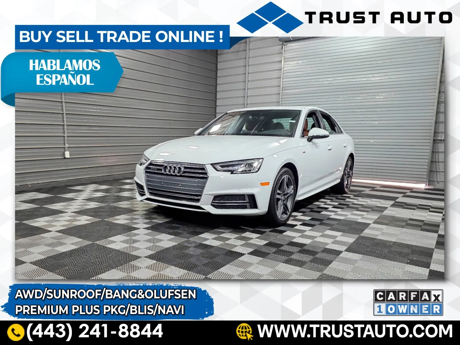 2018 Audi A4 Tech Premium Plus 2.0 TFSI quattro AWD Sedan