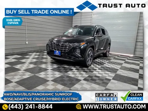 Black 2023 Hyundai Tucson Limited AWD Hybrid-Electric SUV for sale in Sykesville, MD