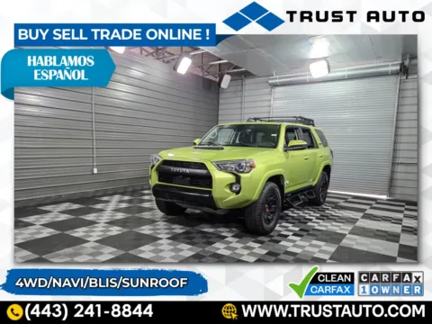 Green 2022 Toyota 4Runner TRD Pro 4WD Luxury SUV for sale in Sykesville, MD