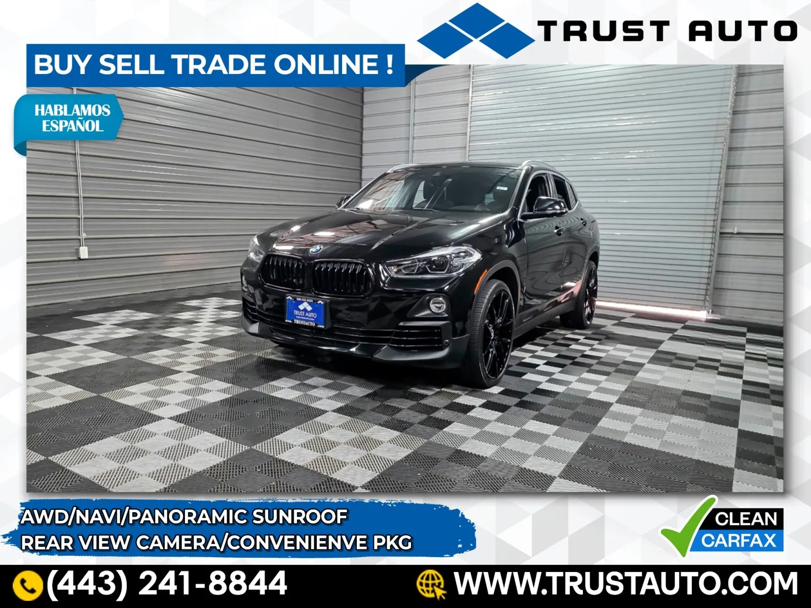 Black 2019 BMW X2 xDrive28i AWD SUV w/Convenience Pkg for sale in Sykesville, MD