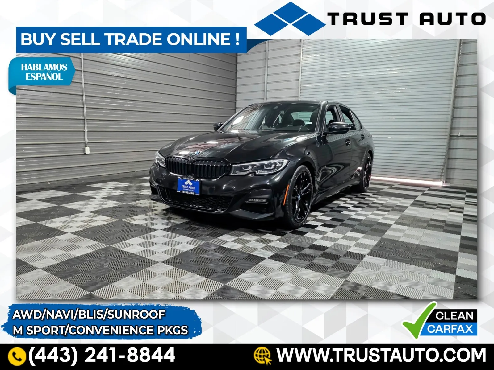 Black 2020 BMW 3 Series 330i xDrive AWD Sedan w/Convenience/M Sport Pkgs for sale in Sykesville, MD