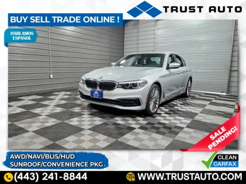 Silver 2019 BMW 5 Series 530i xDrive AWD Luxury Sedan w/Convenience Pkg for sale in Sykesville, MD