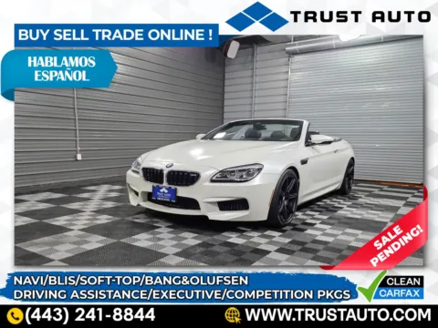 White 2018 BMW M6 Soft-Top 2-Door Sport Coupe Convertible/Cabriolet for sale in Sykesville, MD