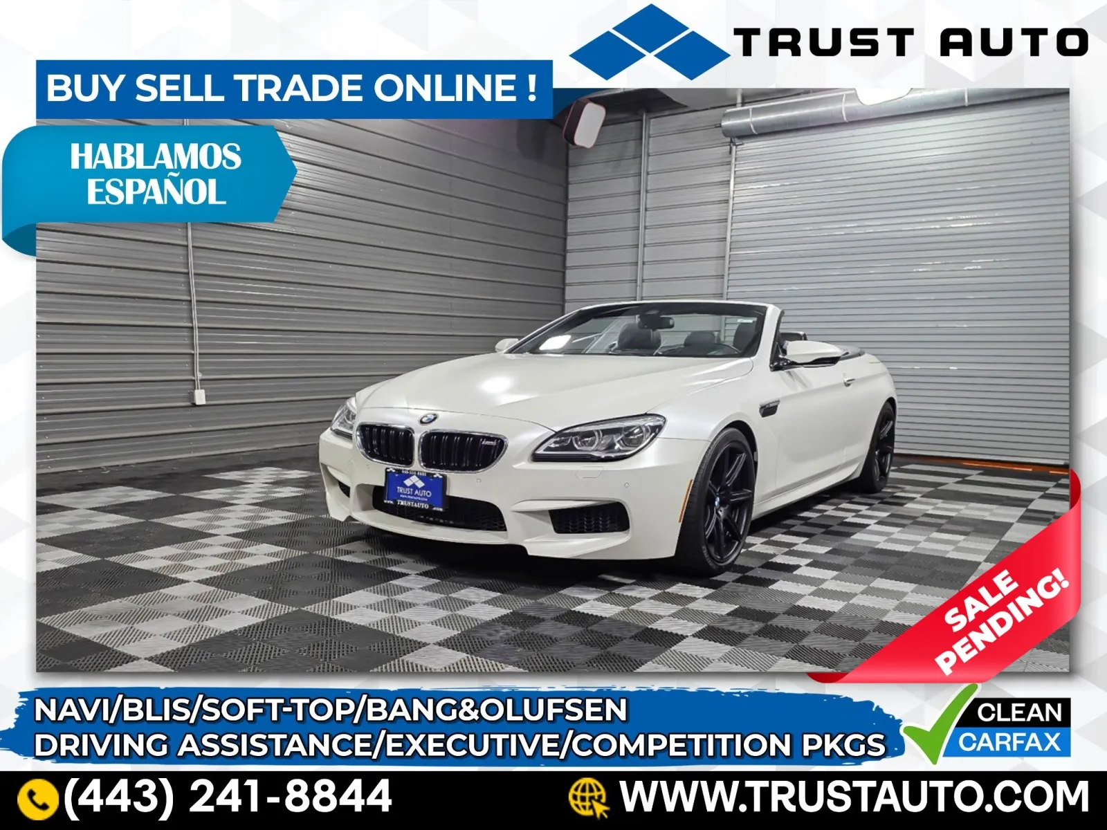 2018 BMW M6 Soft-Top 2-Door Sport Coupe Convertible/Cabriolet for sale in Sykesville, MD