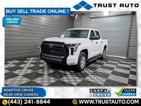 White 2022 Toyota Tundra SR CrewMax RWD Pickup Truck for sale in Sykesville, MD