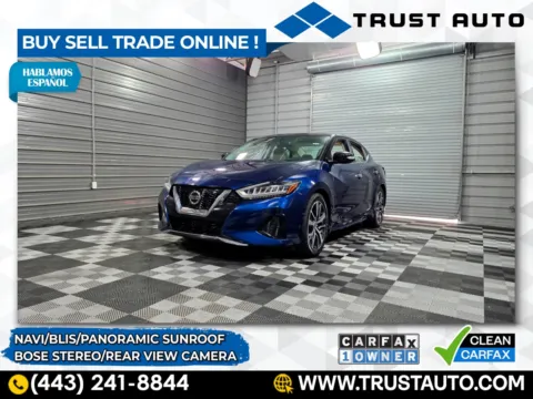 Blue 2019 Nissan Maxima SL 3.5L V6 Luxury 4-Door Sedan for sale in Sykesville, MD