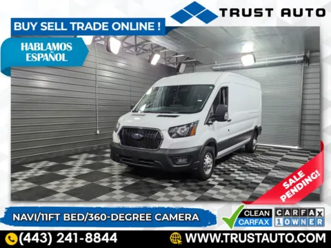 White 2023 Ford Transit T-250 Cargo 148''WB Medium Roof Minivan/Van for sale in Sykesville, MD